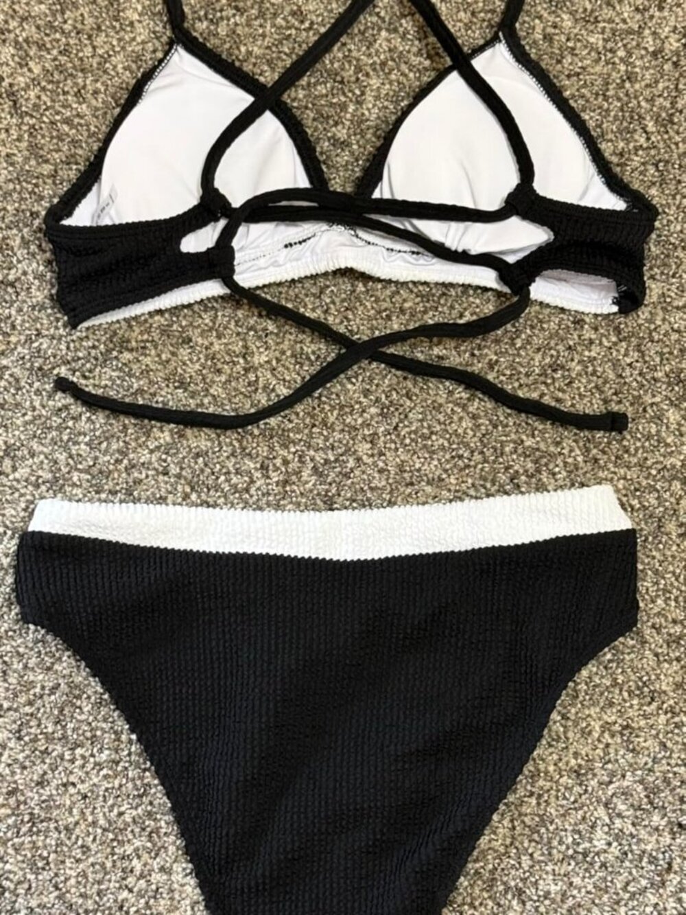 π€ RXRXCOCO Ribbed Color Block Tummy Control Bikini Set Small NWT π - Picture 7 of 7